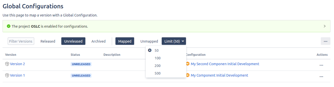 Global Configurations Improvements