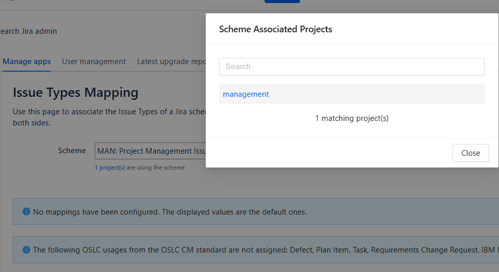 Listing scheme projects