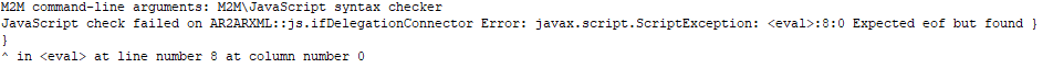 JavaScript syntax check failed